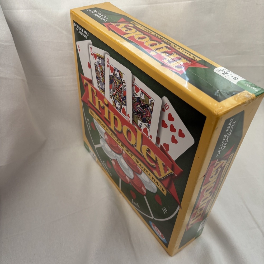 NEW SEALED- Tripoley Deluxe Mat– Michigan Rummy, Hearts & Poker Game Cards - Picture 4 of 4